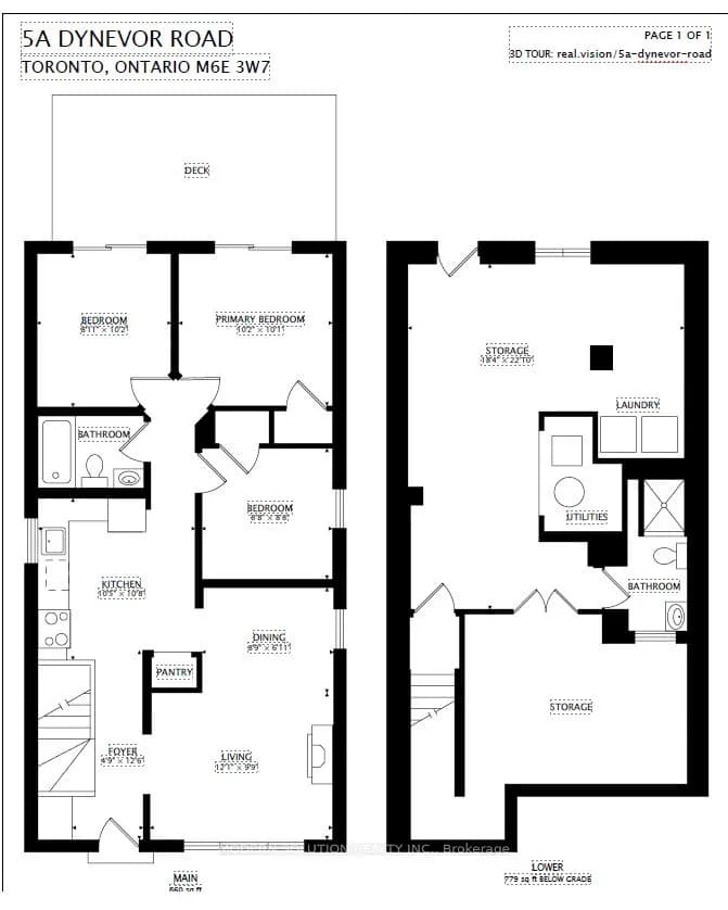 Detached 3 bedroom 2 bathroom at 5A Dynevor Road in Toronto - MLS# W12431639